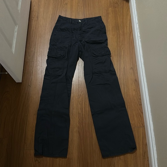 Navy Zara cargo pants size 4 - Picture 1 of 2